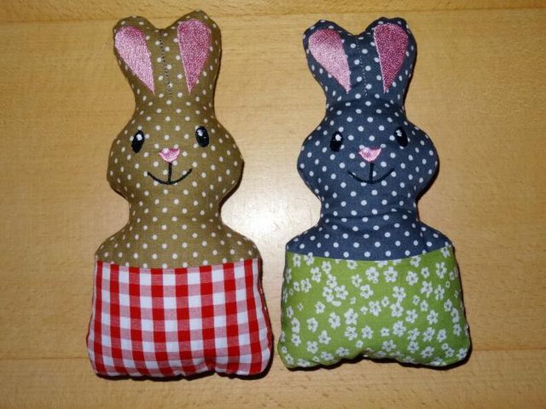 Stickdatei Hase mit Tasche ITH image number 3