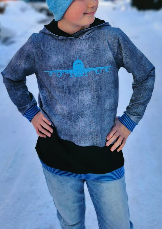 Hoodie Smiler Gr. 128-170, Lachmundtasche, Varianten, A4+A0 image number 8