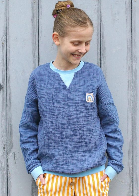 Oversized Sweater Surf  Gr. 128-170, Musselin, inkl. A0 image number 4