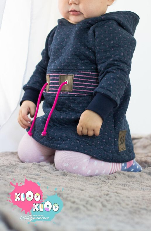 Hoodie Tunika Kleid ZOE 74 - 164 eBook Schnittmuster image number 4