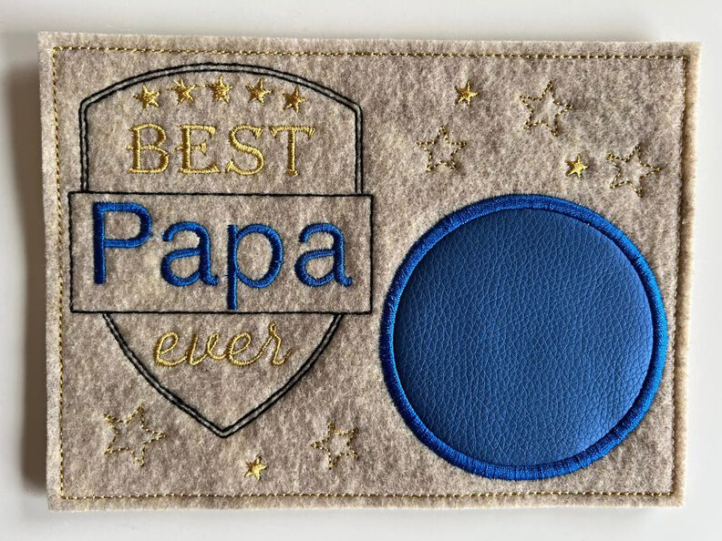 Stickdatei Papa Mug Rug Tassenteppich image number 4