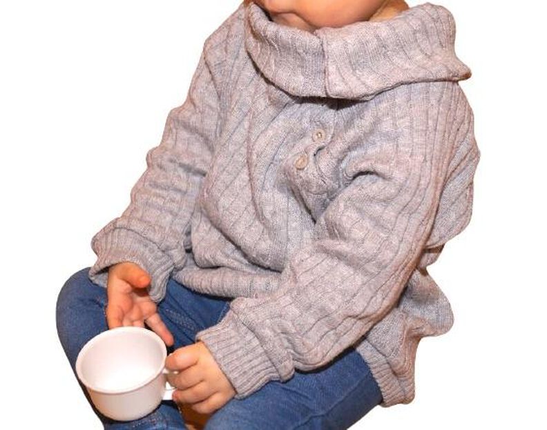 Knopfleisten Kinder Pullover BUTTON RAGLAN Baby Gr. 50 - 86 image number 2