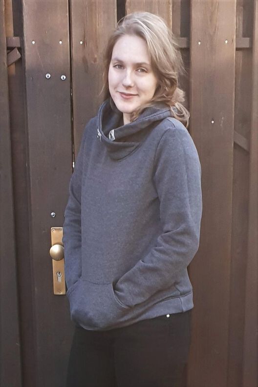 Lisa – Hoodie mit Wickelkapuze oder Kragen, BU 80-116,A4+A0 image number 7