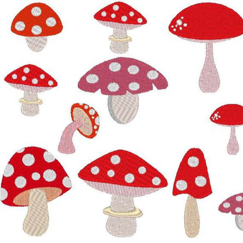 Fliegenpilz gefüllt Stickdatei in je 3 Größen image number 1