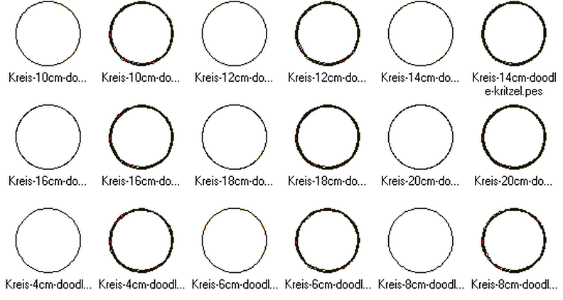 Stickdatei Doodle Kreise in 9 Größen image number 3