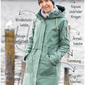 Softshellmantel Damen - Schnittmuster 32-58-meine CARRY #102