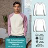 Männer Raglanpullover, XXS-4XL, Schnittmuster mit Ebenen thumbnail number 1