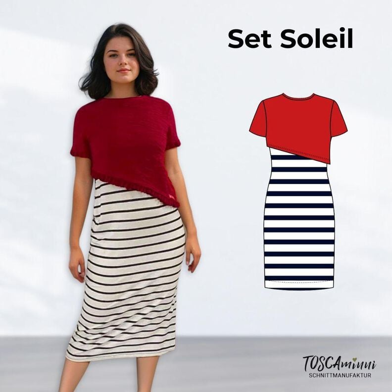 Schnittmuster(Set) Soleil - Kleid + Shirt Größe 34-54 image number 1