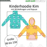 Kinderhoodie Kim – Kapuze oder Kragen, Gr. 86-158, A4+A0 thumbnail number 6