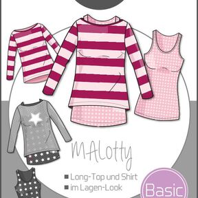 Ebook/Nähanleitung Doppel-Shirt MALOTTY Damen  Gr. 32-48