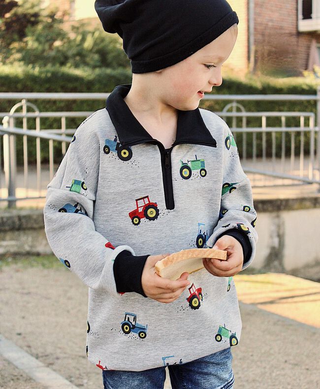 Kinder Sweater mit Zipper und Kragen BUKA ♥ Gr. 92-164 image number 4