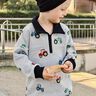 Kinder Sweater mit Zipper und Kragen BUKA ♥ Gr. 92-164 thumbnail number 4
