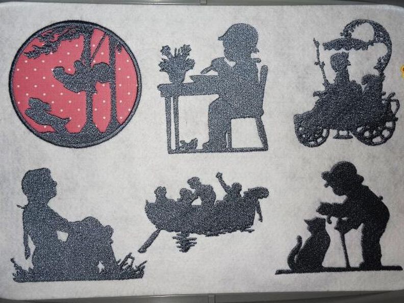 Nostalgie Kinder Silhouette Stickdatei Vol.2 image number 3