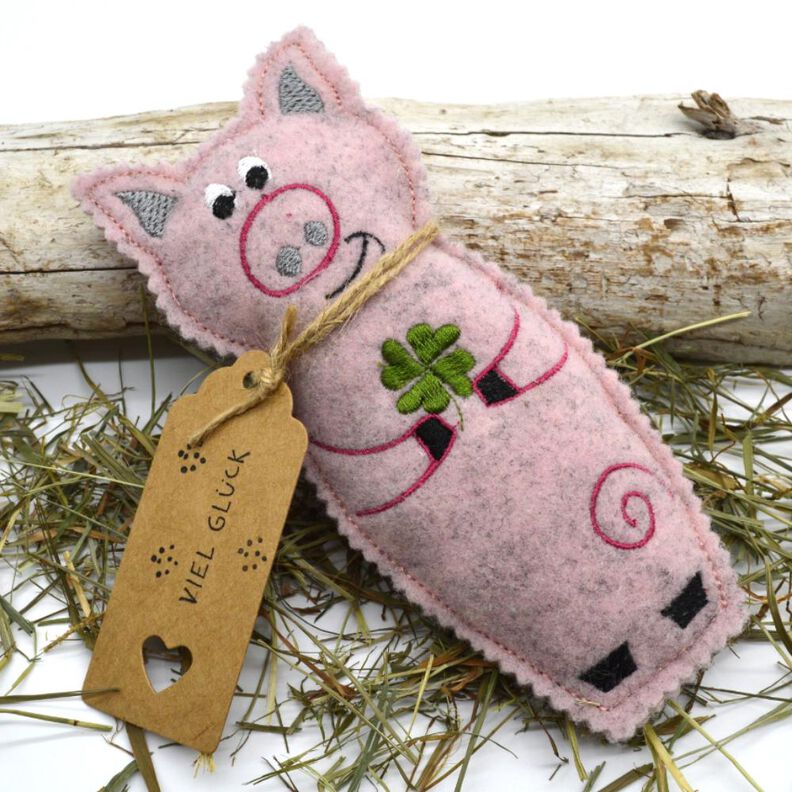 Stickdatei Schweinchen ITH zum Befüllen mit Watte image number 1