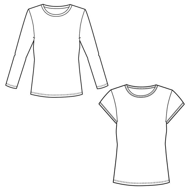 Shirt Schmal Kurz- & Langarm Damen LALU ♥ Gr. 34-56 image number 10