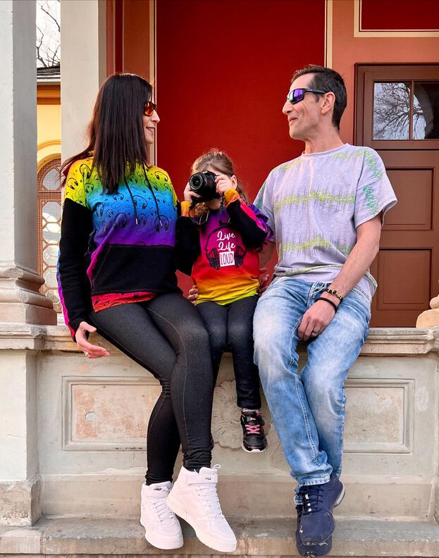 BEAMER&A0&A4  lovely family oversized hoodie Pullover image number 7