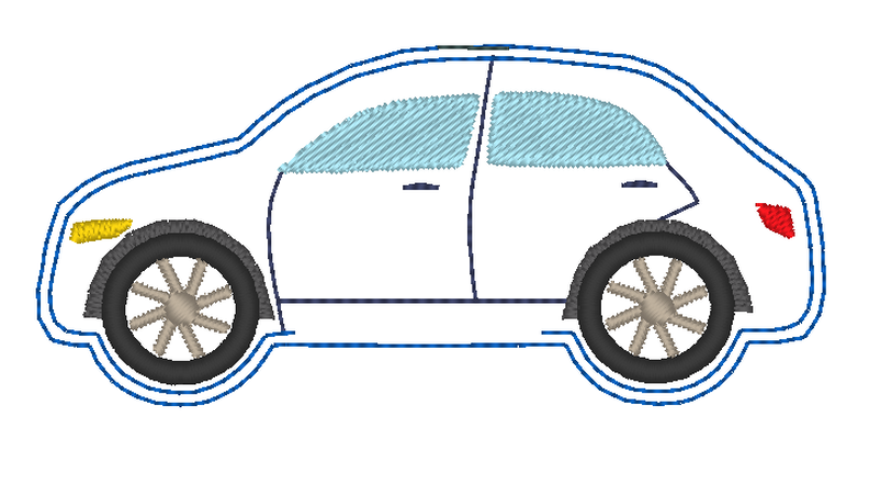 Auto Kissen und Anhänger ITH Stickdatei image number 2