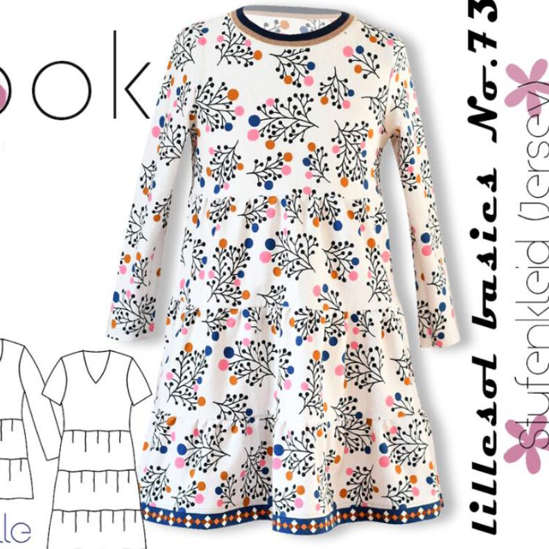 Ebook / Schnittmuster lillesol basics No.73 Stufenkleid image number 1