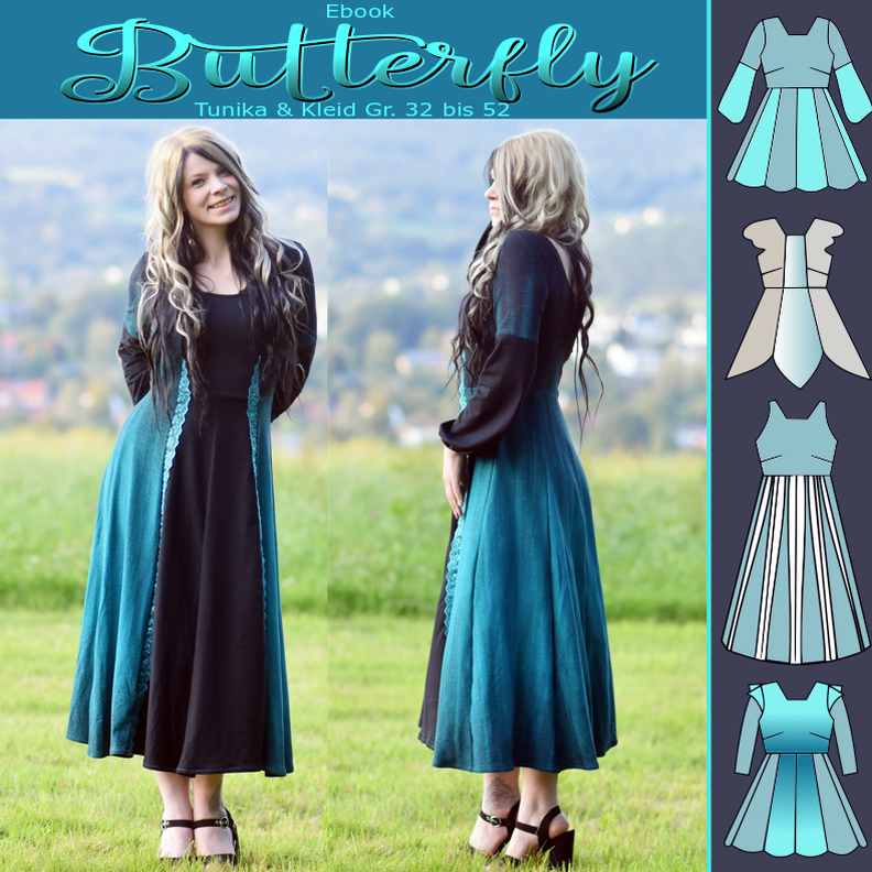 Butterfly Tunika und Kleid Gr. 32 bis 52 image number 1
