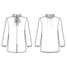 Bluse Stehkragen Schlitz hinten KERAH ♥ Gr. XS-XXL thumbnail number 10