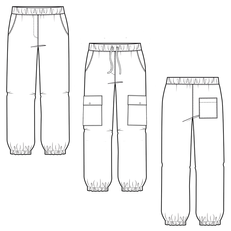 Damen Fallschirm-Hose Cargo Hose PARASUT ♥ Gr. 34-56 image number 10