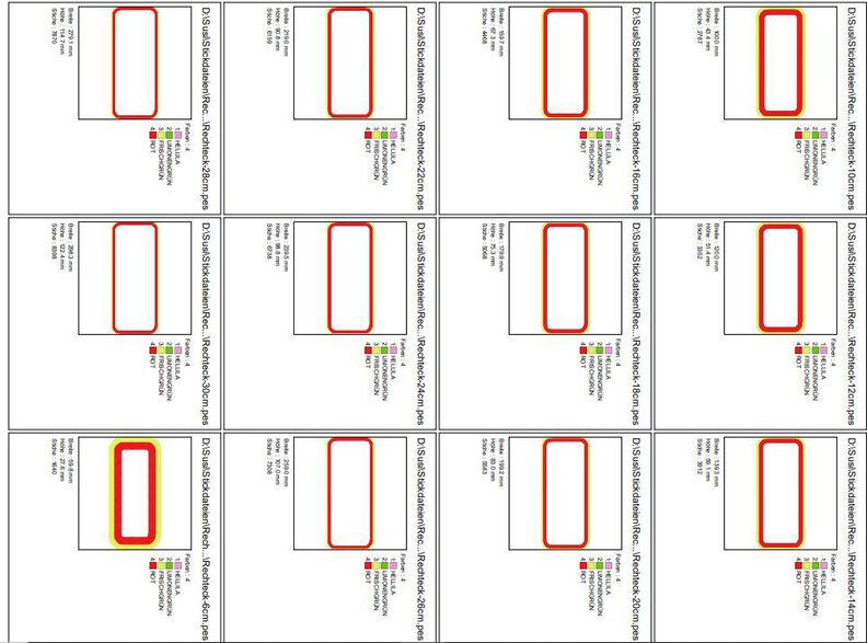 Rechteck Rahmen mit doppeltem Rand Stickdatei  image number 4
