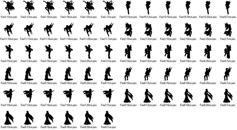 schwangere Feen Elfen Silhouetten Stickdatei schwanger image number 8