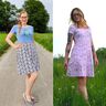 Jersey Kleid geraffter Ausschnitt mit Gummi ELOK ♥Gr.XS-XXL thumbnail number 3