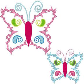 Stickdatei Schmetterling mit Zacken