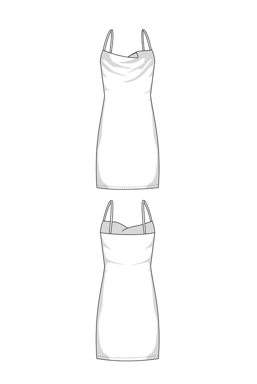 Kleid mit Wasserfallausschnitt, mit Videoanleitung XS-XXXL image number 7