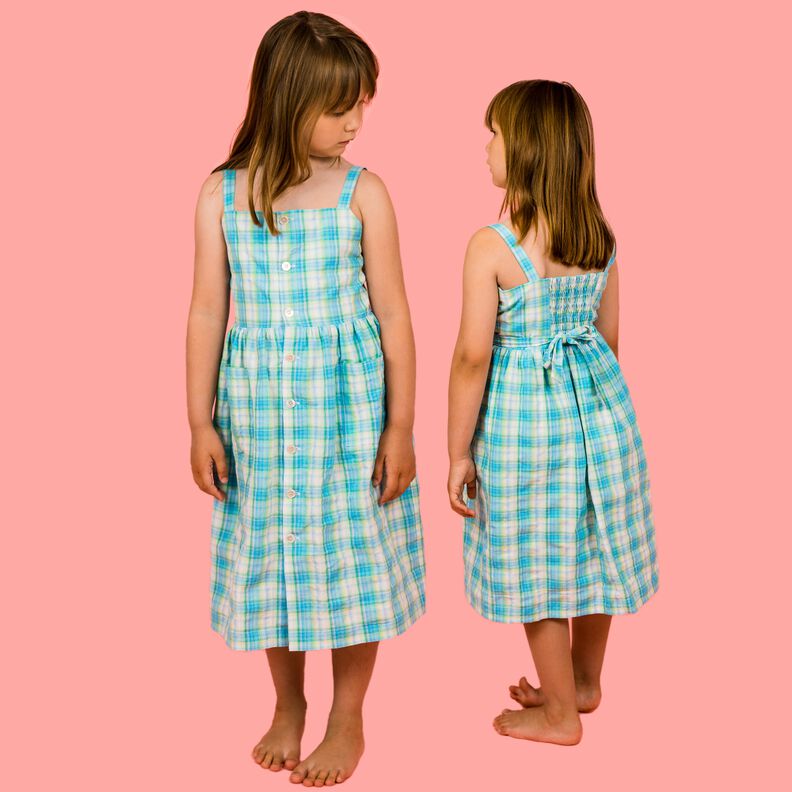 Kinder Träger Kleid mit gesmoktem Rücken GARIS ♥ Gr. 98-164 image number 1