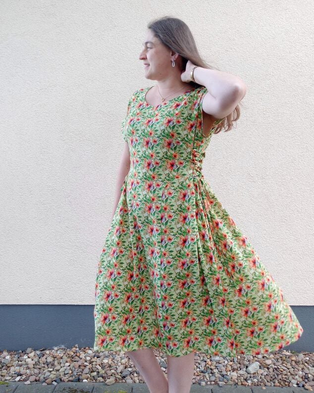 Sommerkleid mini/ midi oder Top mit Schnürung Gr. 32-60 image number 10
