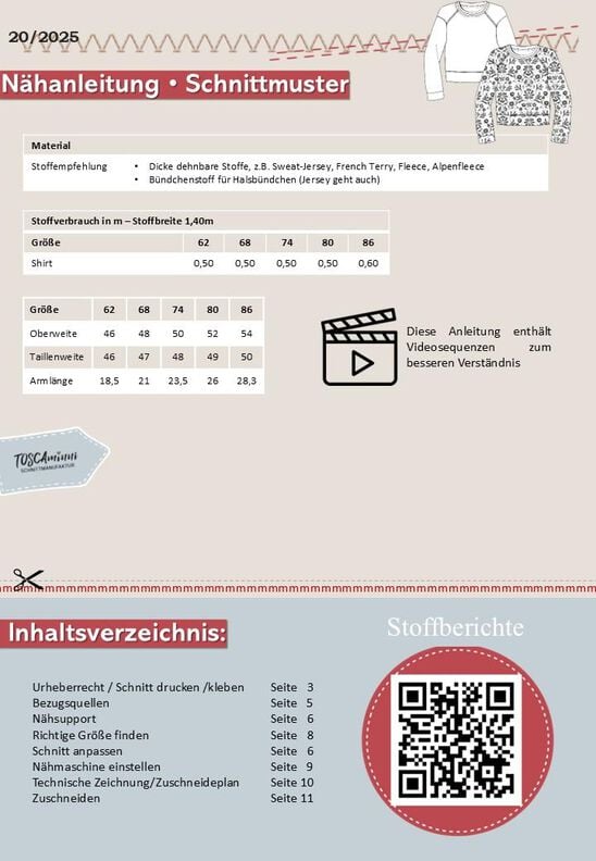 Schnittmuster Babyshirt Ingra-Jan Gr. 62-86 A4/A0-Datei image number 3