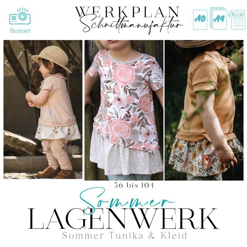 Sommer LagenWERK | 56 bis 104 | Tunika & Kleid | A4 & Beamer image number 1