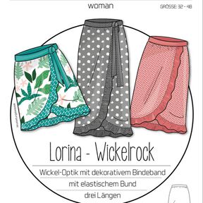 Ebook/Nähanleitung Fake-Wickelrock Lorina Damen Gr. 32-48
