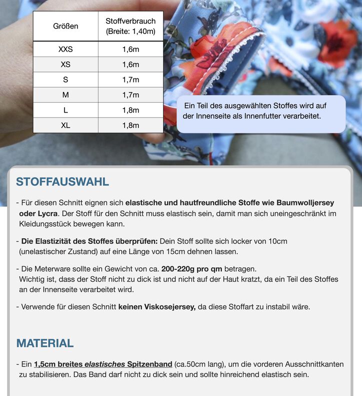 Oberteil #Evelyn Nähanleitung und Schnittmuster (XXS-XL) image number 9