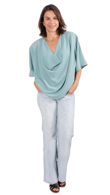 Wasserfallshirt "NENE", Gr. 158-46 image number 3