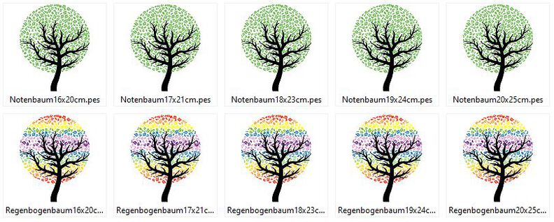 Musik Noten Baum Stickdatei  image number 7