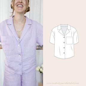 Lockere Bluse mit Reverskragen