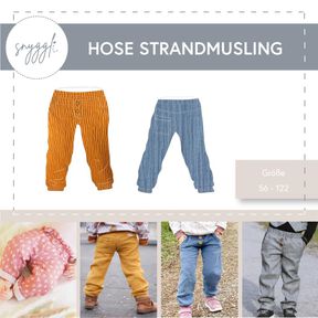 Musselin Hose Strandmusling Gr. 56-122, Leinen, inkl. A0
