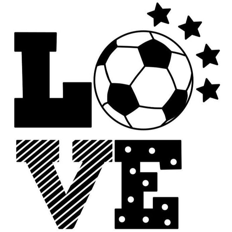 Soccer Love Plotterdatei DXF SVG image number 1