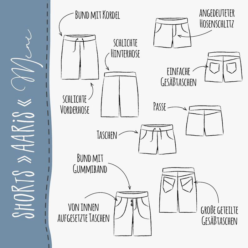 SHORTS "AARIS" MINI - Schnittmuster und Anleitung image number 2