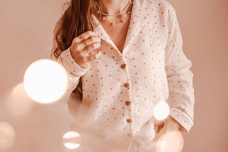 Pyjama langarm Bluse für Damen Schlafanzug | Harmony image number 6