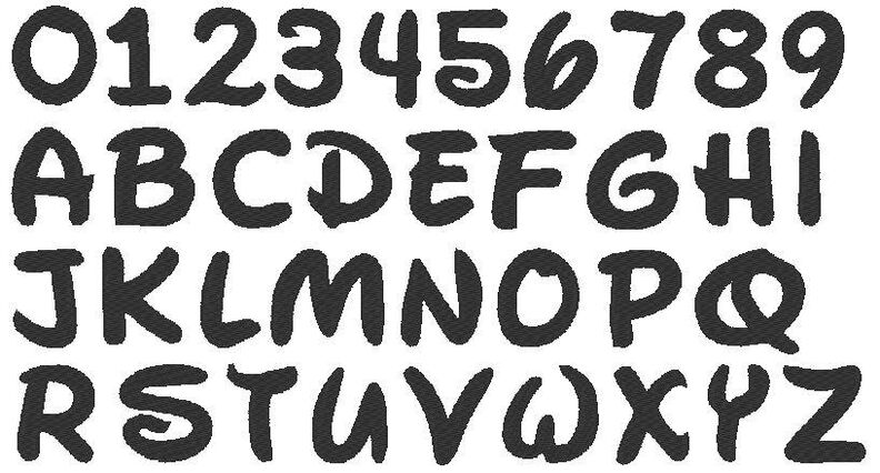 Buchstaben Zahlen in 3cm 4cm und 5cm Stickdatei image number 3