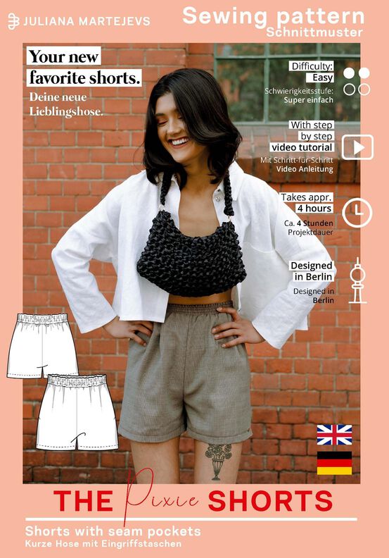 Leinen Bluse & Shorts Schnittmuster Gr. XS-XXXL Set image number 6