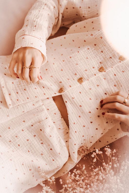 Pyjama langarm Bluse für Damen Schlafanzug | Harmony image number 2