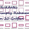 Simply Rechteck Rahmen Stickdatei in 20 Größen thumbnail number 1