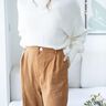 High waist Stoffhose mit weiten Beinen thumbnail number 5