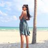 Tonatiuh Kleid und Top mit geschnürtem Rücken und Raffrock thumbnail number 8