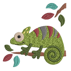 Stickdatei Chamaeleon Vollstick
